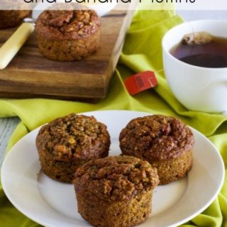 Carrot, apple and banana muffins