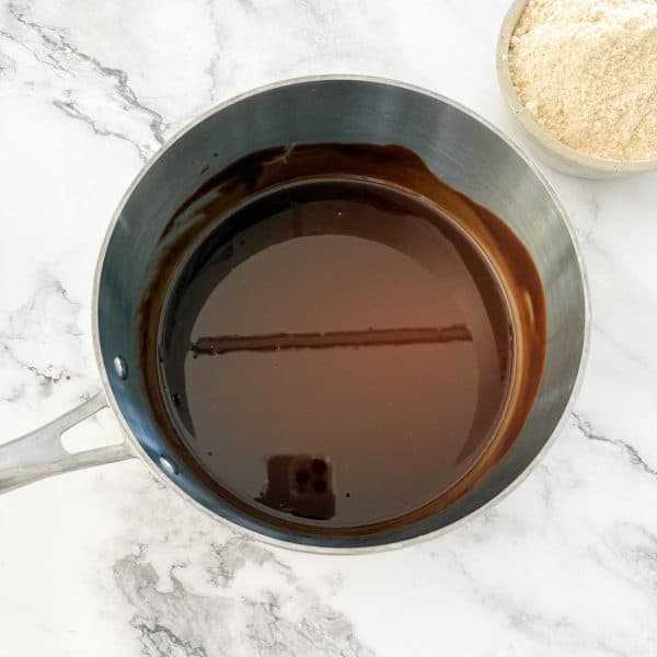 Melted chocolate and butter