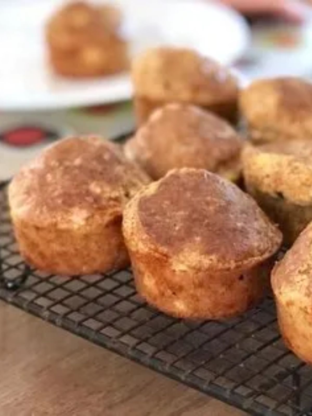 Cheese and corn muffins with ham