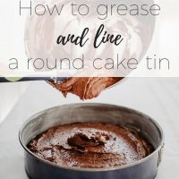 How to grease and line a round cake tin