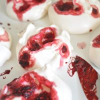 Blood-stained snow aka Raspberry meringues