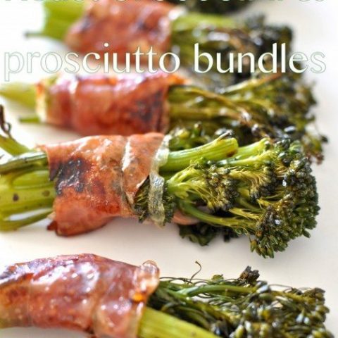 Roast broccolini & prosciutto bundles