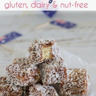 Raw lamington bites