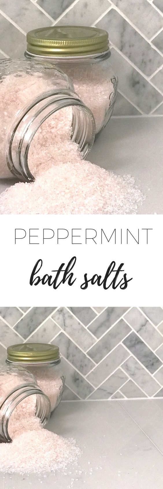 Peppermint bath salts homemade bath soak with epsom salts