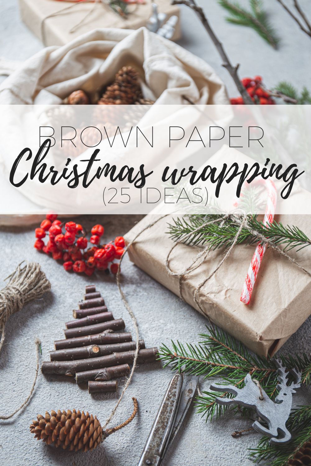 25 best brown paper Christmas gift wrapping ideas 