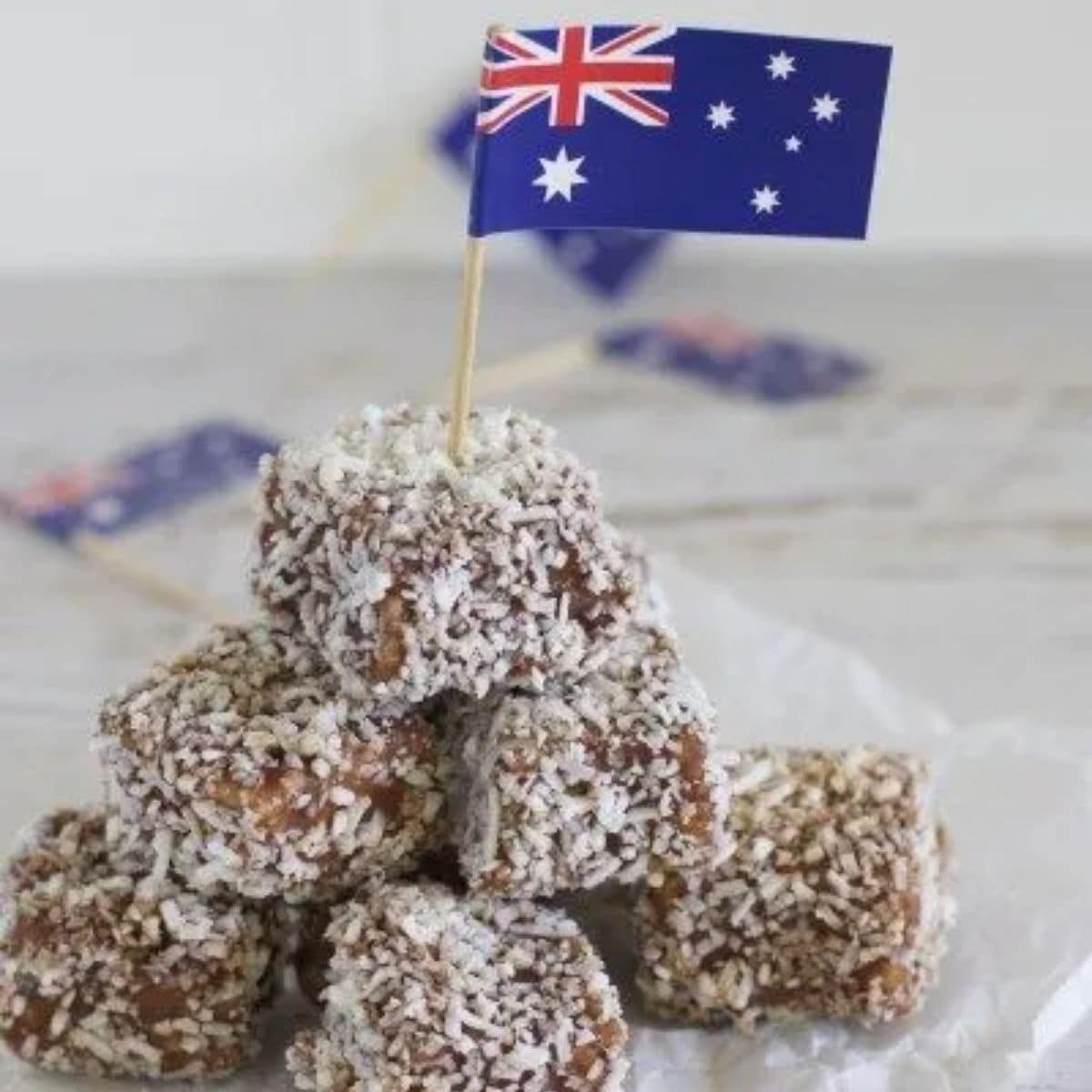 Raw lamington bites