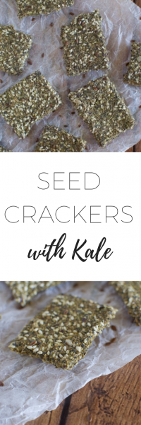 Seed crackers with kale via www.clairekcreations.com