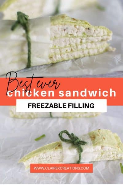 The best chicken sandwich filling recipe (freezable)
