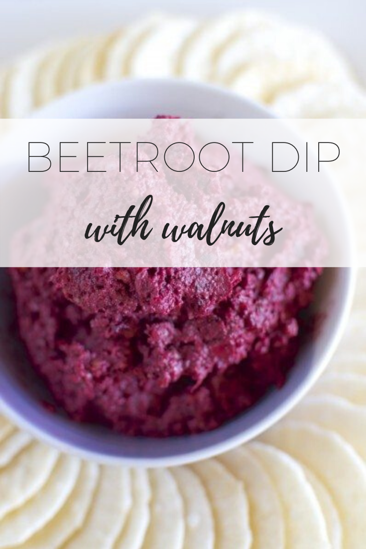 Beetroot dip with walnuts - healthy, vegan and paleo.