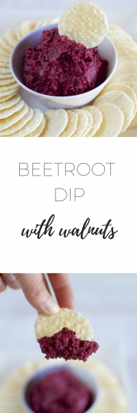 Beetroot dip with walnuts - healthy, vegan and paleo.