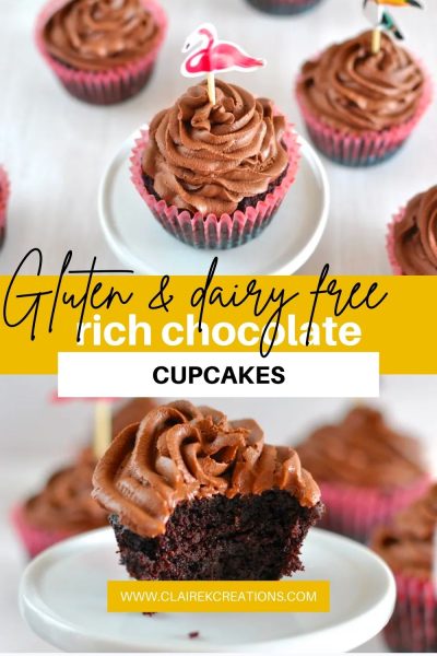gluten and dairy free rich chocolate cupcakes