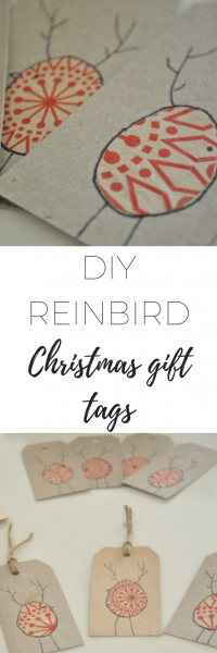 DIY Reinbird Christmas gift tags - lovely, easy to make tags!