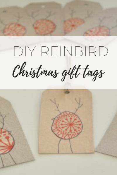 DIY Reinbird Christmas gift tags - lovely, easy to make tags!