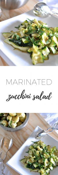 Marinated zucchini salad- refreshing and delicious!