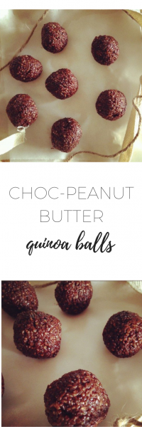 choc-peanut butter quinoa balls - delicious and healthy snack!c