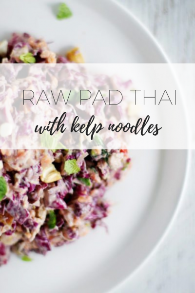 Raw pad thai with kelp noodles
