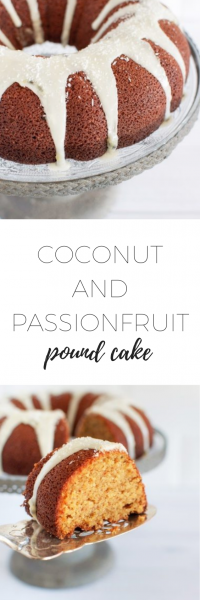 Coconut and passionfruit pound cake