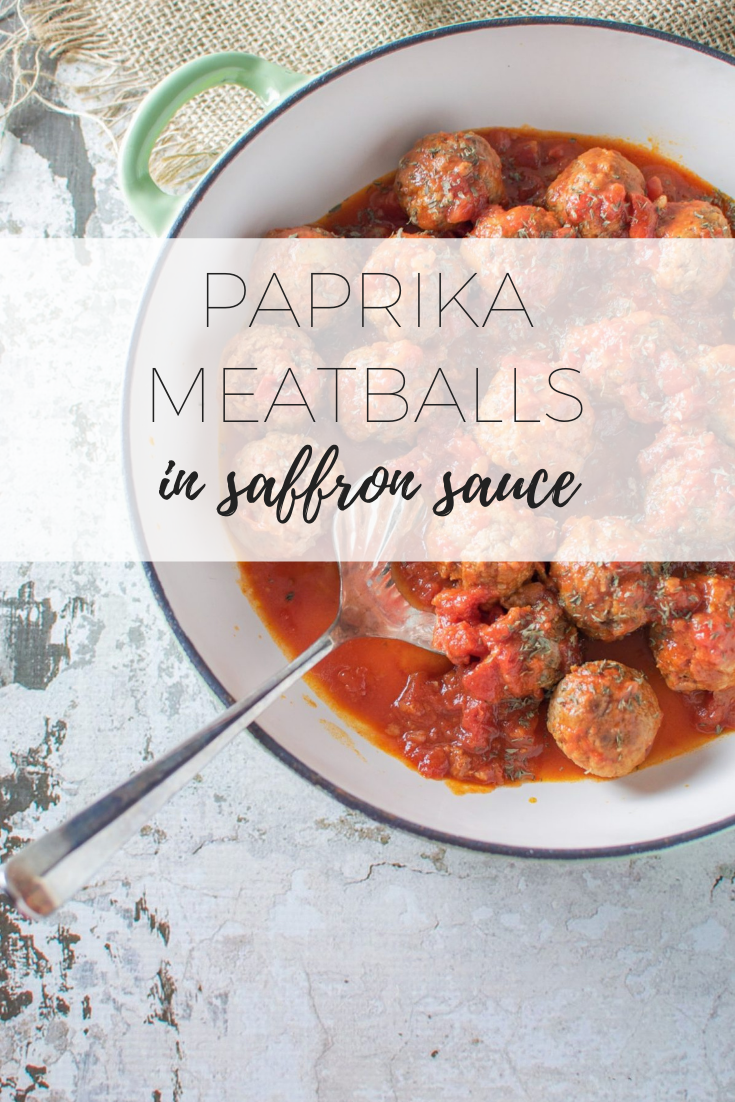 Paprika meatballs in saffron tomato sauce Claire K Creations