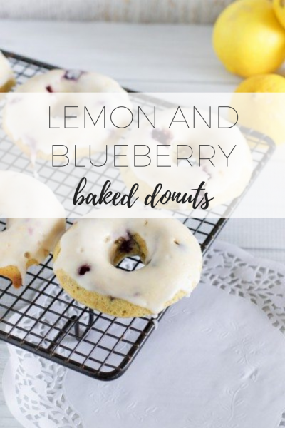 Lemon and blueberry baked donuts