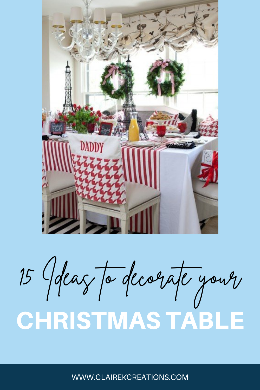 15 ideas for decorating your Christmas table