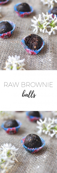 Raw brownie balls