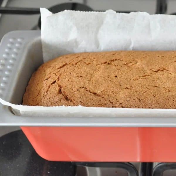 Best ever banana bread freshly baked and still in tin