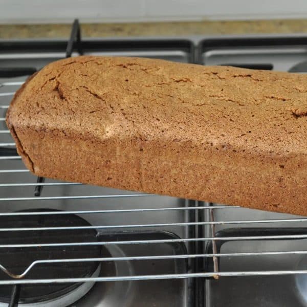 Best ever banana bread on a cooling rack