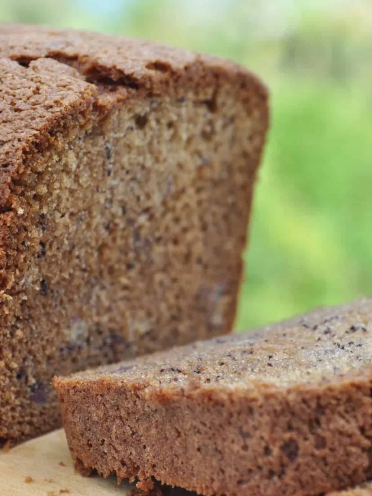 The best ever banana bread sliced