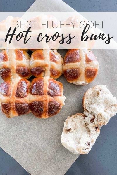 Best soft fluffy hot cross buns recipe (with sourdough)