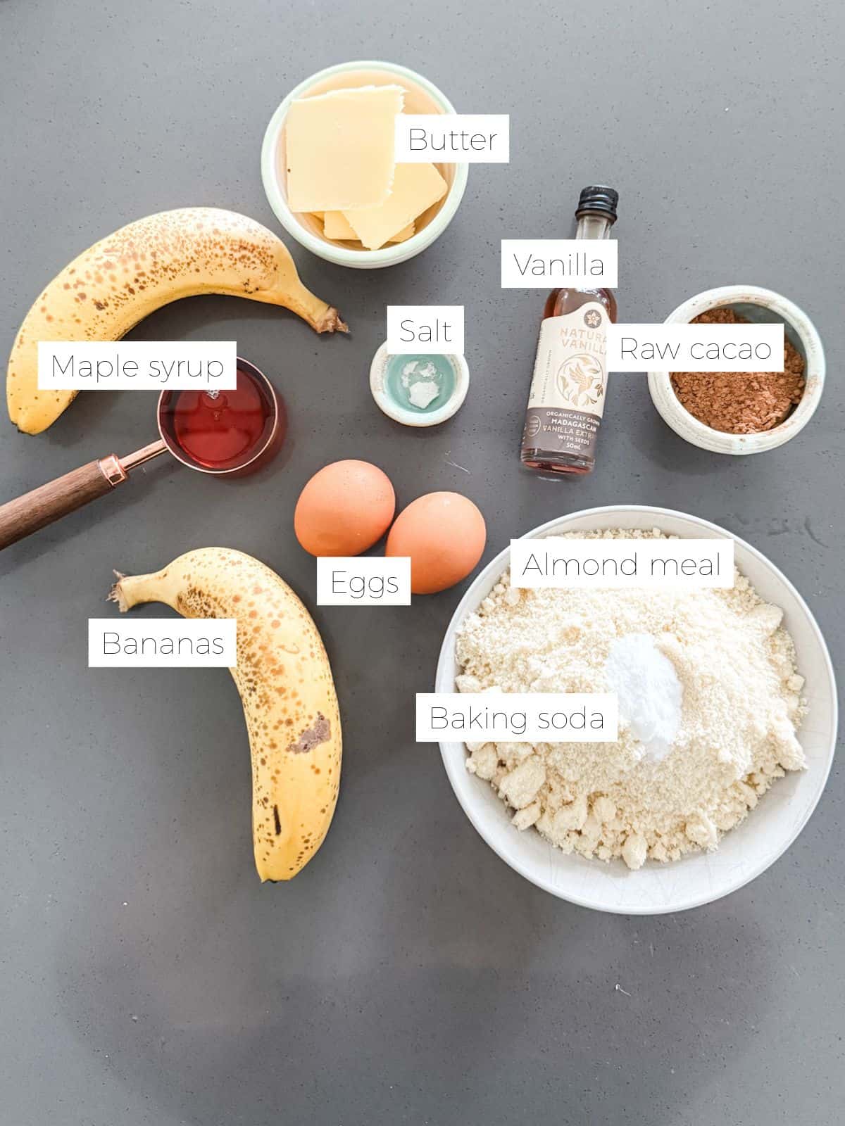 Ingredients in Gluten free chocolate muffins