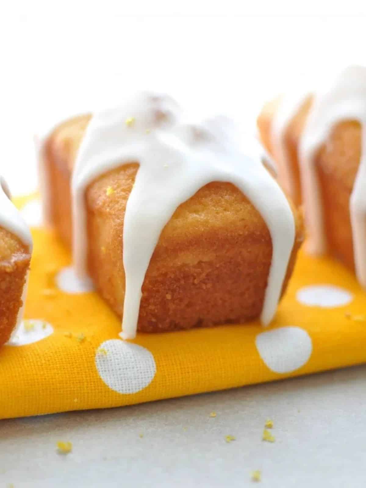 Mini Madeira loaf cakes with lemon drizzle