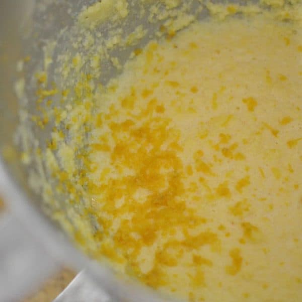 Add lemon zest to cake batter