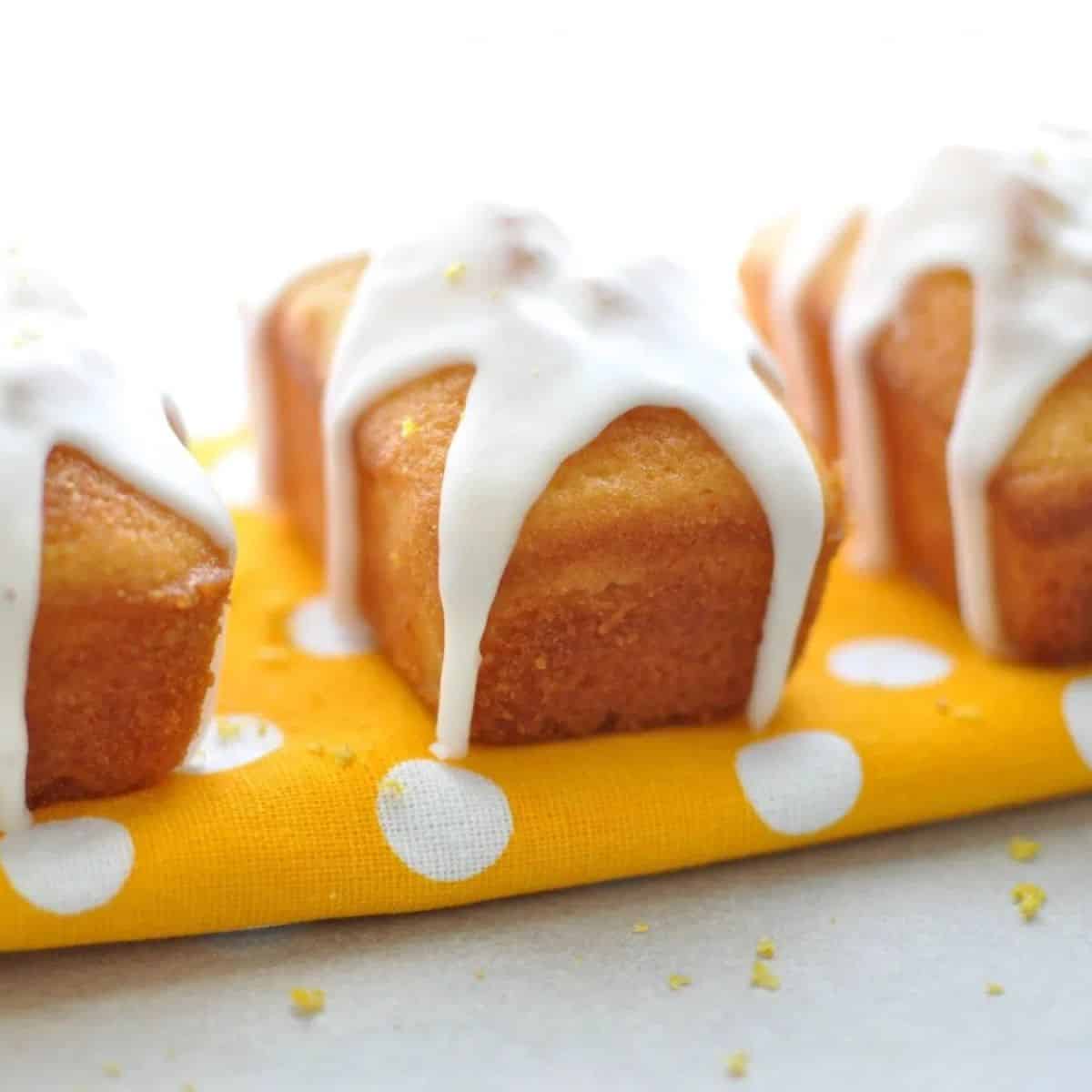 Mini Madeira loaf cakes with lemon drizzle
