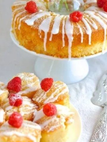 Best vanilla almond cake (with honey lemon syrup)