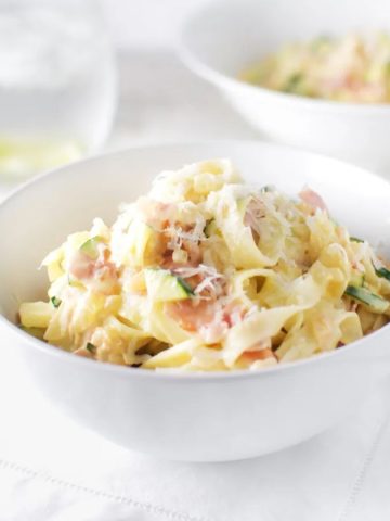 Zucchini carbonara
