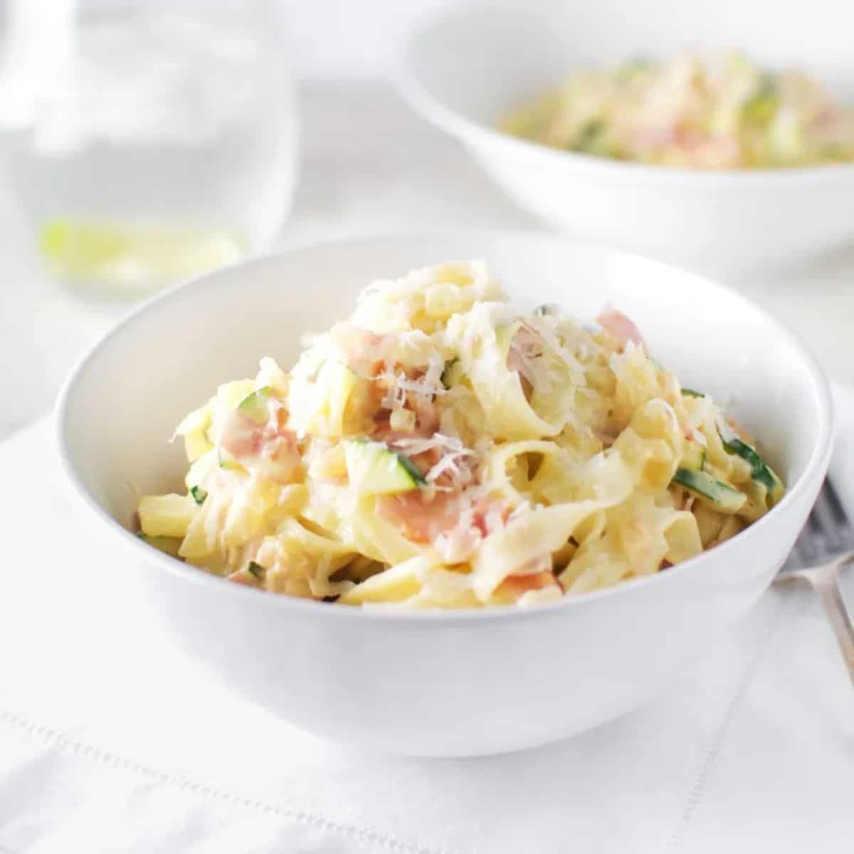 Zucchini carbonara