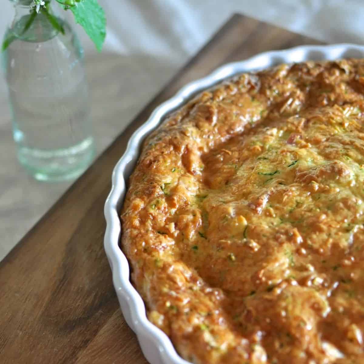 Zucchini crustless quiche