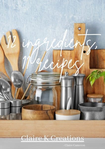 FREEBIE 2025 - 12 ingredients 11 meals eBook