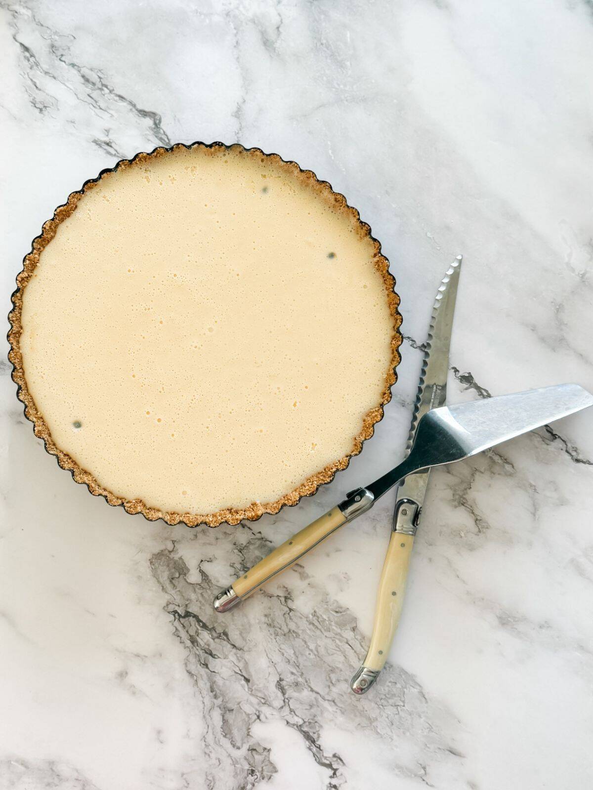 No bake passion fruit tart