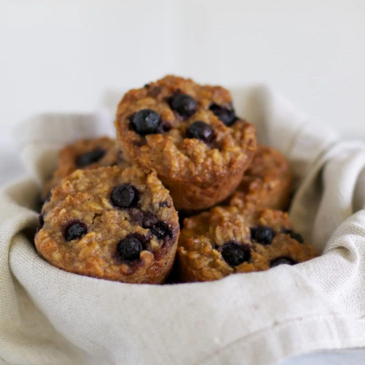 Blueberry and oat muffins