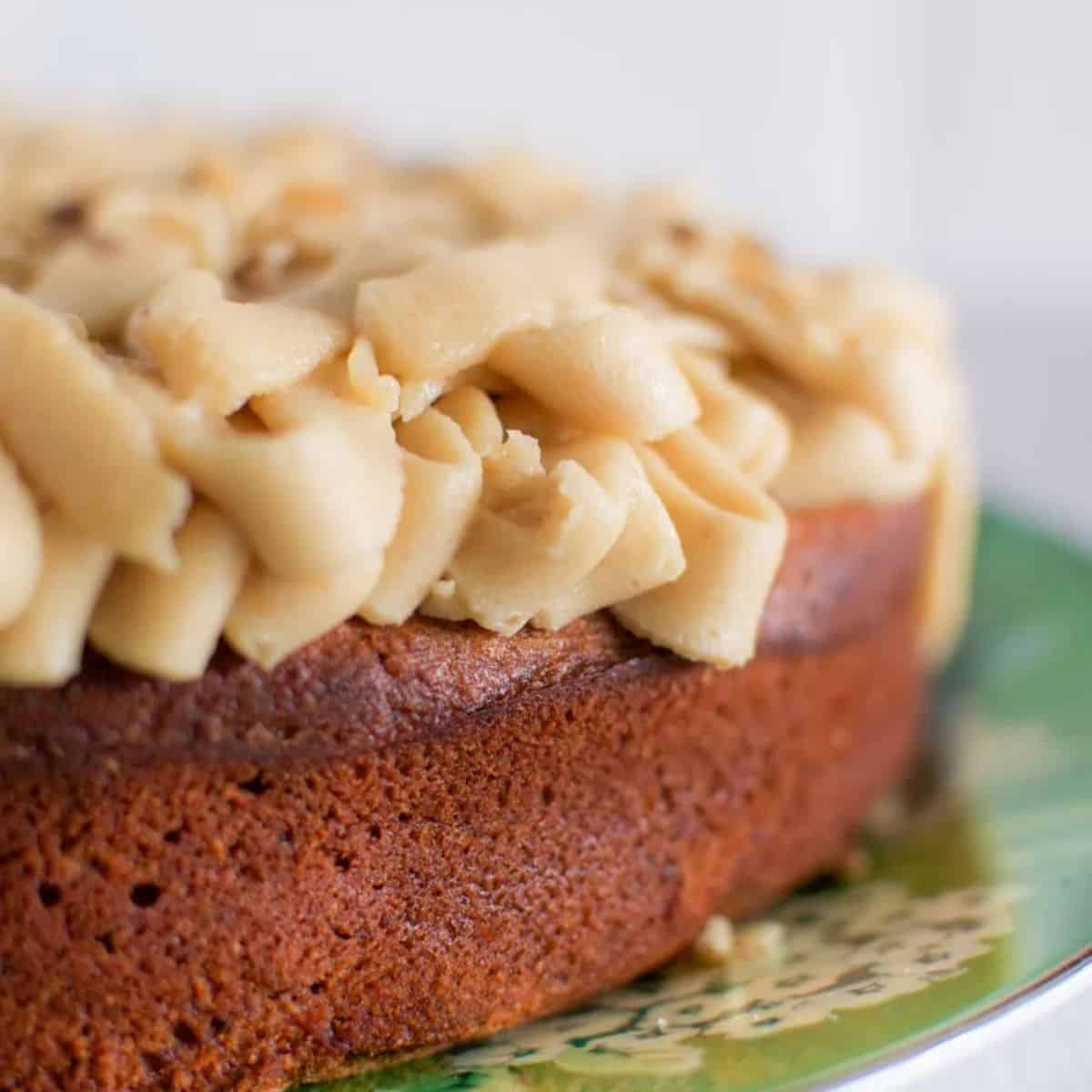 Carrot and banana cake with macadamia icing