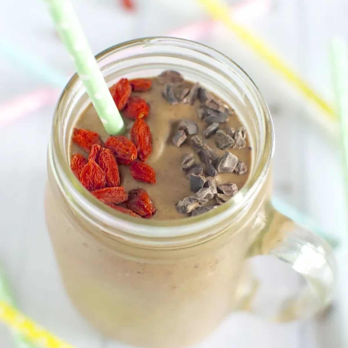 Healthy chocolate smoothie