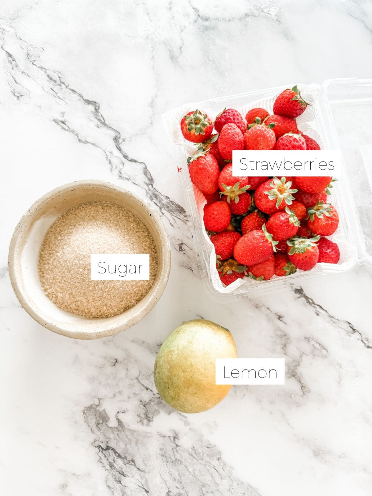 Ingredients in strawberry jam