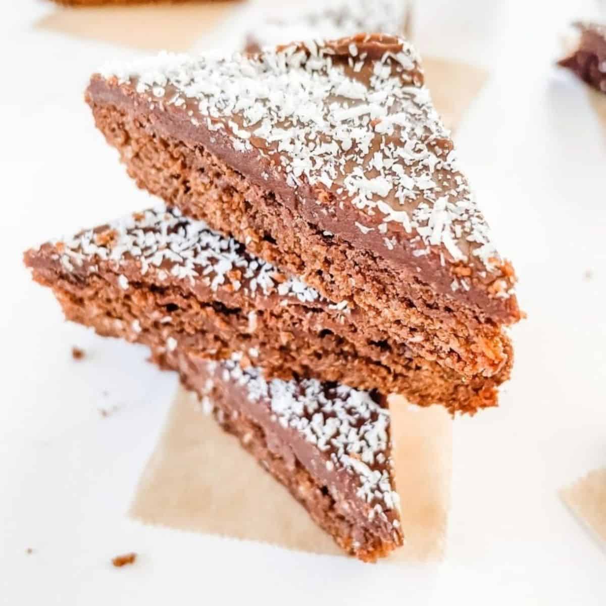 Coconut chocolate slice - chewy chocolate slice recipe - delicious and simple (from Women's Weekly Bake)