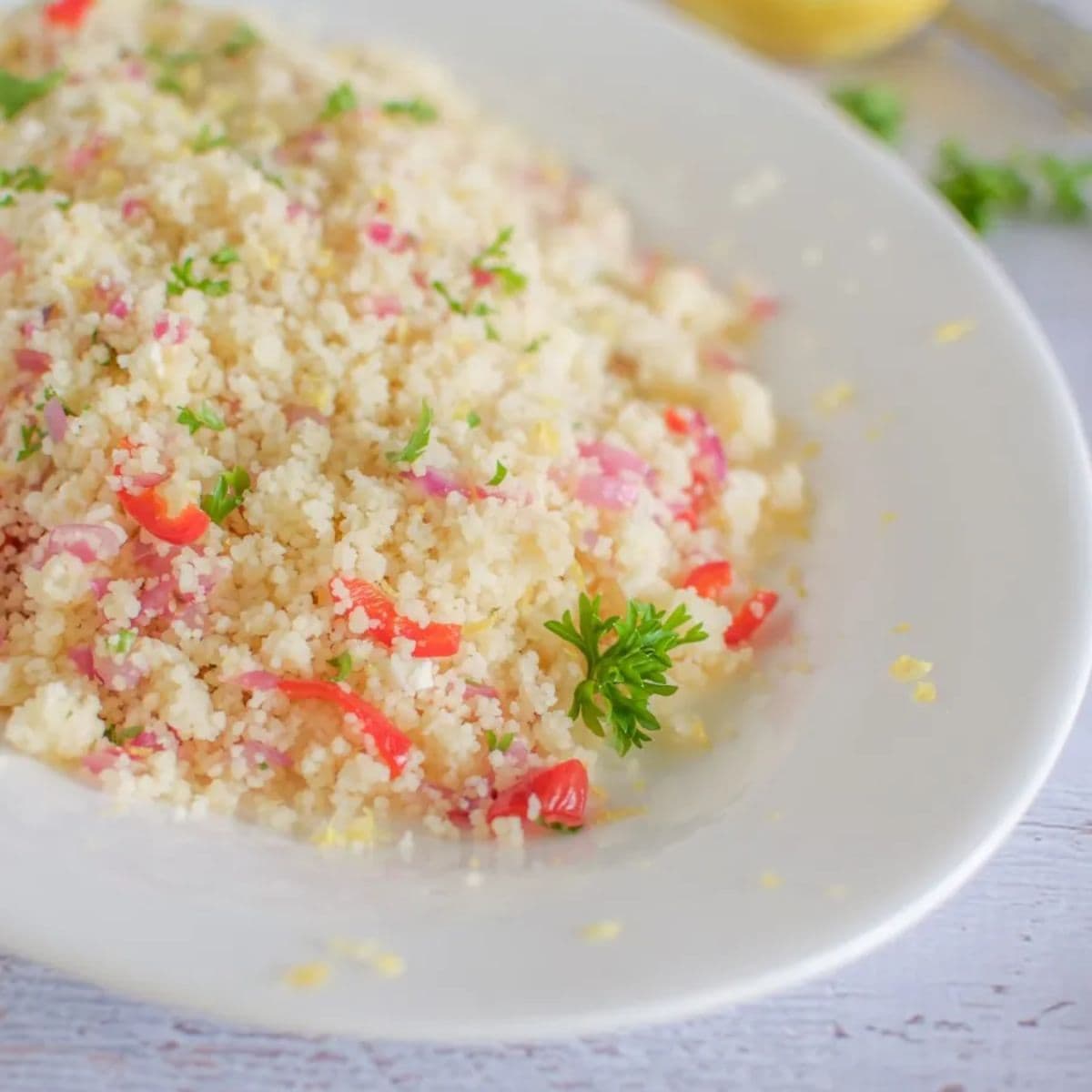 Vege couscous salad with feta