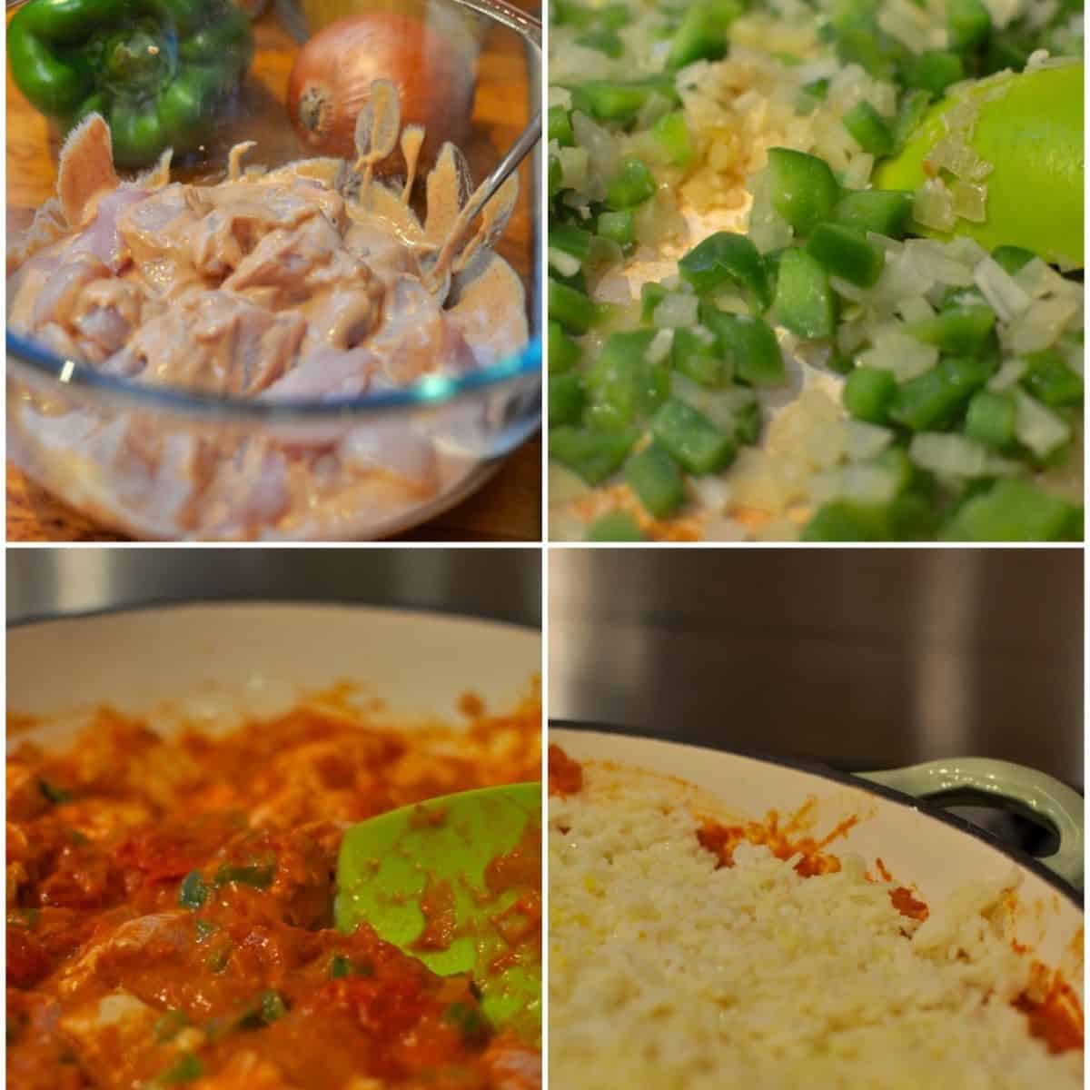 Butter chicken rice pie