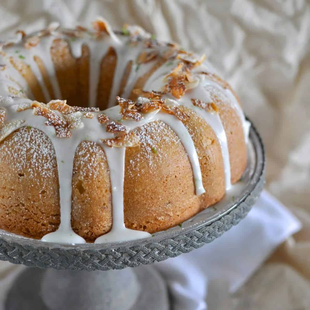 Coconut and lime bundt cake