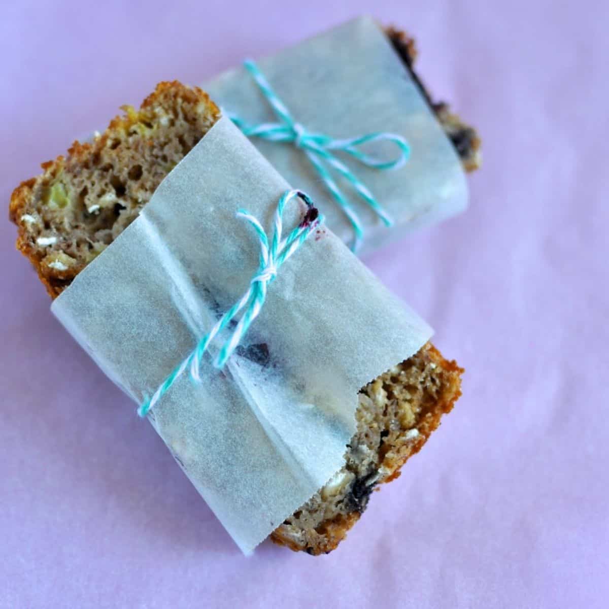 Low calorie blueberry banana bread