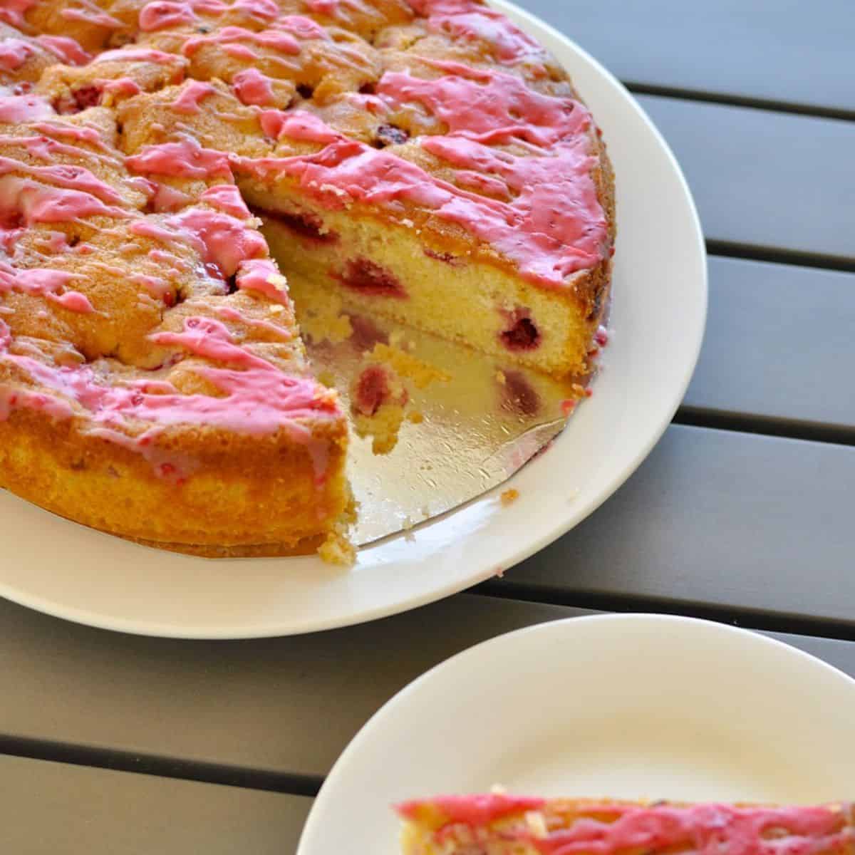 Raspberry ripple cake
