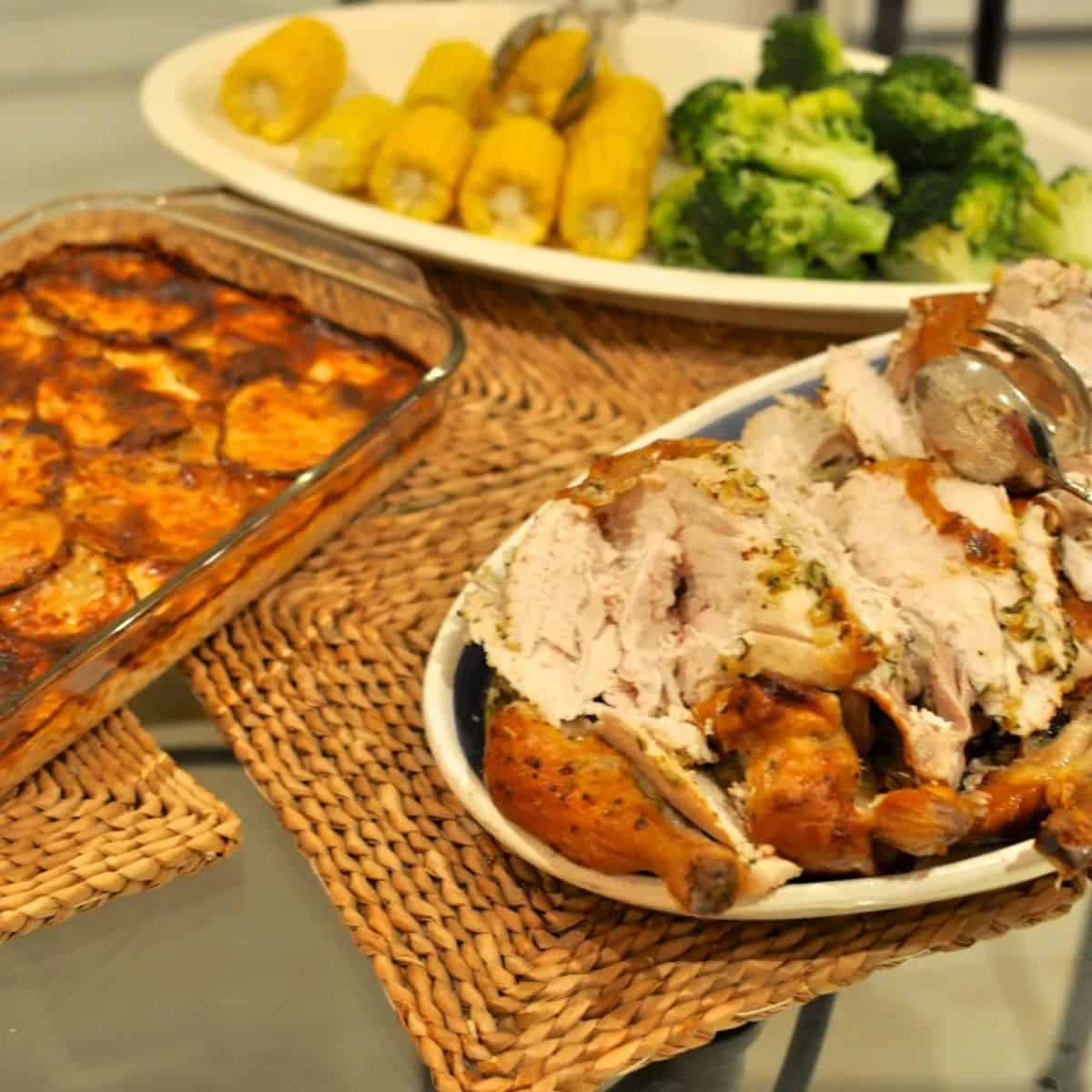 Roast chicken with preserved lemon and butter